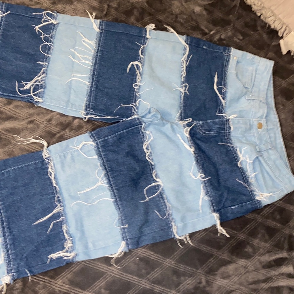 patchwork jeans